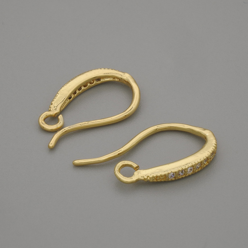 Earrings hooks for earrings golden metal 13×1.5 mm+ - pair