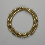 Hematite Beads Faceted Rondelle 6x3mm+ Gold Color, length 38cm+