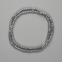 Hematite Beads Faceted Rondelle 4x2.5mm+ silver color, length 38cm+
