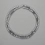 Hematite Beads faceted ball 3.5x4mm+- color silver, length 39cm+