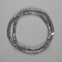 Hematite Beads Faceted Rondelle 5x1.5mm+ Silver color, 40cm length+