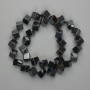 Hematite Beads Cube with Cross Hole 8x8mm, thread 40cm
