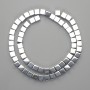 Hematite Beads Cube 6x6mm+- color Silver, length 40cm+