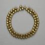 Hematite Beads Golden Tone Faceted Ball 6mm+-, Length 38cm+