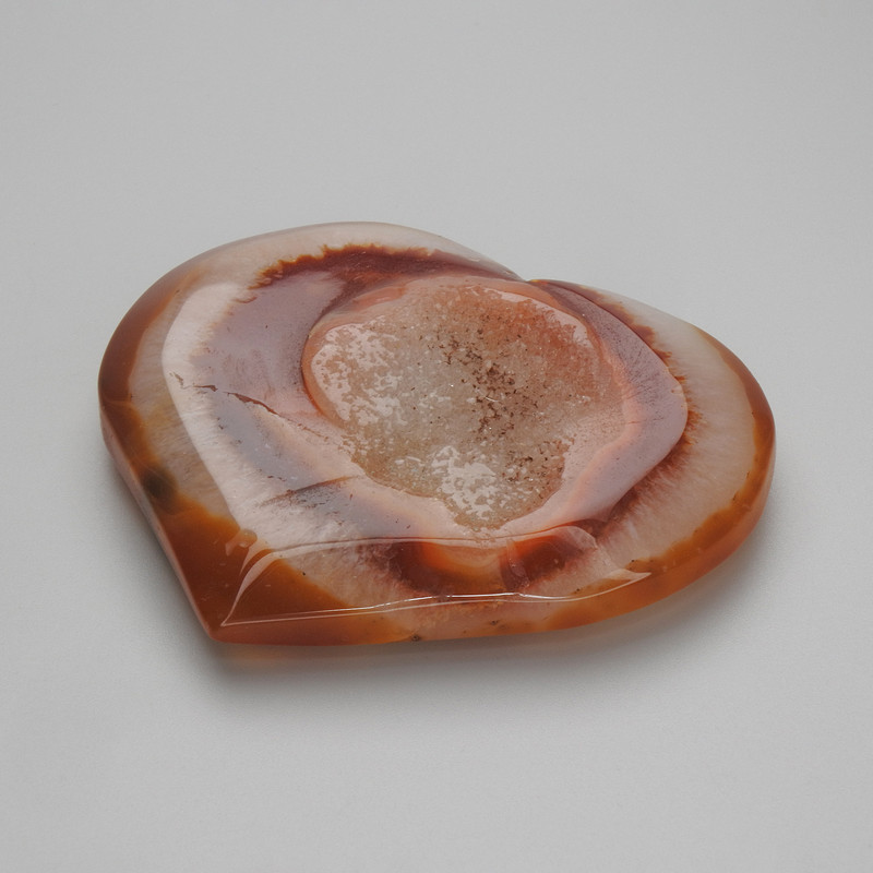 Sculptural Natural Agate Heart Geode, diameter 60x50-70-85mm± (assorted sizes) weight from 60g. (price per 100 g)