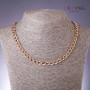 Xuping Chain, curved Roman weave, 7mm thick, 51cm length, gold plated 18k