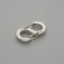 Hardware Clasp Lock 16x8.5 mm ± 5 mm, silver-colored metal