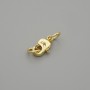 Jewelry findings clasp, carabiner 10x4 mm ±, golden metal