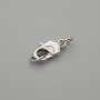Clasp Hook 12×5 mm +− Silvered metal