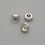 Price per 1 pc. Jewelry end cap - cap for bead, metal color silver, diameter 7×1 mm ± hole, diameter 3 mm+