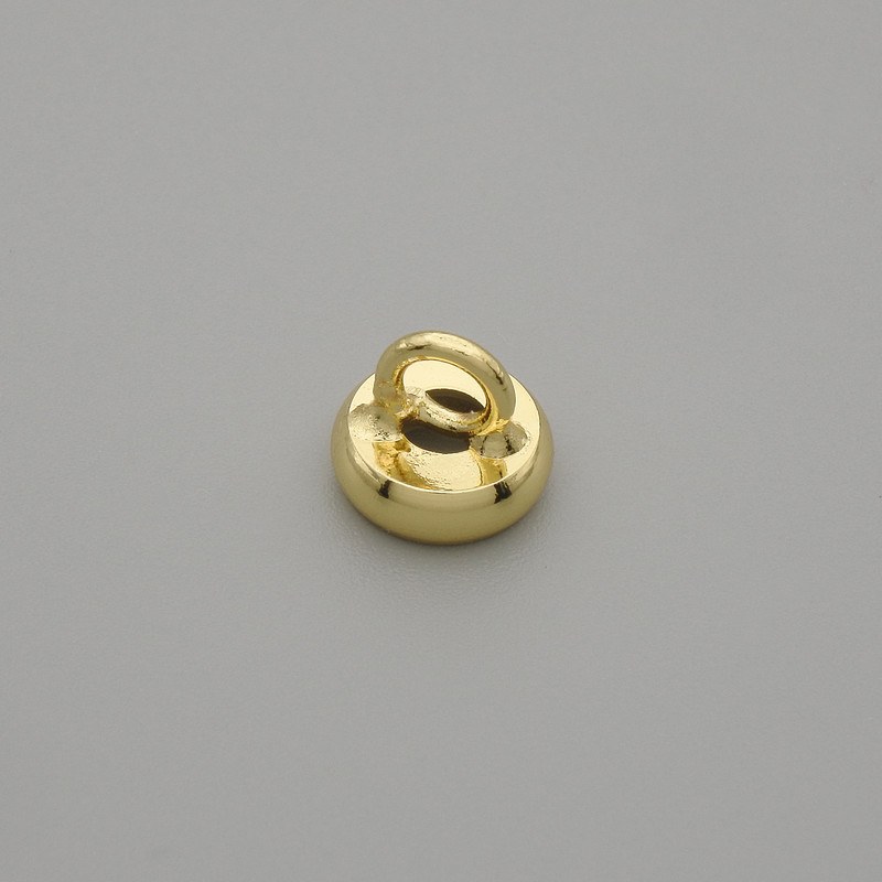 End cap tip - cap for bead, metal color gold, diameter 8×1mm±, hole diameter 3mm+