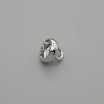 End cap/Cap for bead, cap in silver color, diameter 8x1 mm±, hole diameter ~3 mm