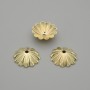 Cap for bead cap in metal color gold, diameter 9.5 mm±, hole 1 mm±, packaging 10 pcs