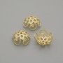 Cone end caps for beads, metal color Gold, diameter 9mm± hole 0.8mm±, packaging 10 pcs