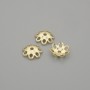 Cap End Findings for Bead Gold Color, 5.5 mm diameter, 0.7 mm hole, packaging 10 pcs