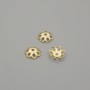 Cap for bead cap gold color, diameter 5.5mm+- hole 0.7mm+- packaging 10 pcs