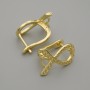 Earring Hooks for Studs, Golden Metal 16×11 mm ± pair