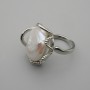 Baroque stud with Baroque Pearl in silver setting ~, diameter 20-22mm±, unmounted