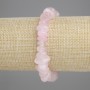 Bracelet Rose Quartz Chips, 11-14x5-6mm, diameter, 18cm length, stretch