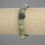 Serpentine Bead Bracelet, faceted, diameter 10-12×10-11, 5mm±, length 18cm± stretch