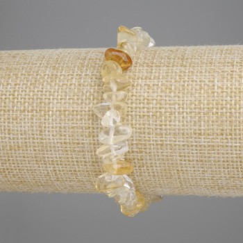 Bracelet Citrine Chip, diameter 5-9×2-6mm +-, length 18cm +-, stretch