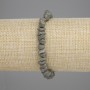 Pyrite Bracelet, raw/untreated stone, diameter 5-7×3-5 mm ±, length 18 cm ±, stretch