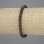 Garnet Bead Bracelet Smooth Round 5mm ±, 18cm length ± Elastic