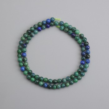 Azurite Beads Smooth Round 4mm ±, Length 38cm ±