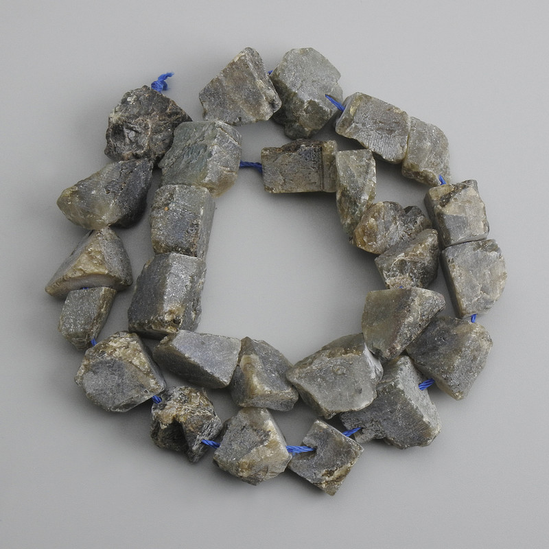 Labradorite Beads Untreated Stone, diameter 7-17×8-15mm+-, length 39cm +