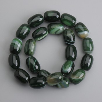 Agate Barillo Beads, 18x12 mm, 5-13 mm ±, thread length 39 cm ±