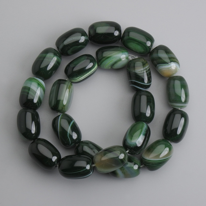 Agate Barillo Beads, 18x12 mm, 5-13 mm ±, thread length 39 cm ±