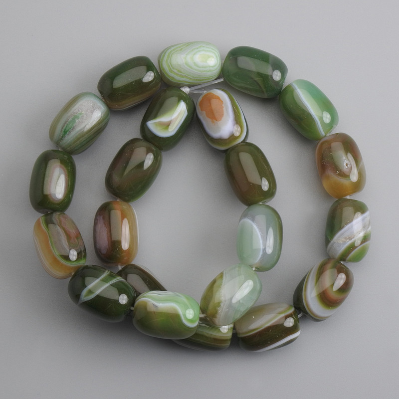 Agate Barrel Beads, diameter 17-18×13 mm +-, length 39 cm +