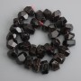 Garnet Beads Multicrystal, diameter 15-21×9-14 mm±, length 39 cm ± with natural imperfections