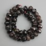 Garnet Beads Multifaceted, diameter 14-15 mm, 5x9-11 mm ±, thread length 39 cm ± with natural imperfections