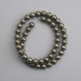 Pyrite Beads Smooth Sphere 8mm Diameter, 37cm Length +/-
