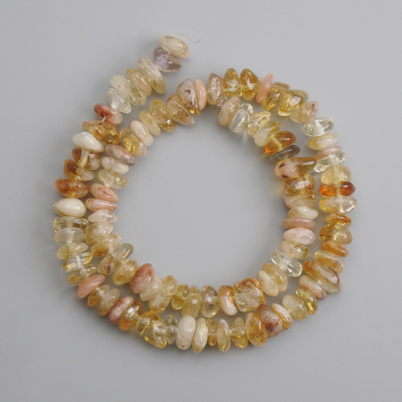 Citrine Beads Chunk, 8-11×3-5 mm diameter, length 39 cm +