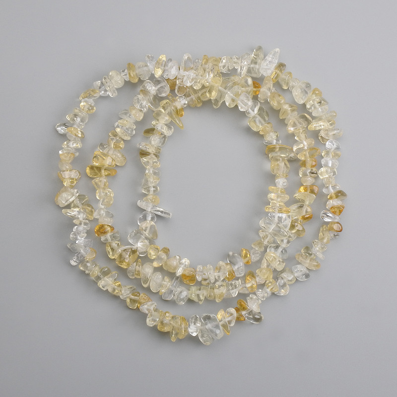 Citrine Beads Chip, diameter 6-12×3-6mm, length 75cm