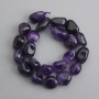 Amethyst Faceted Beads, 10–20×7–14 mm, 37 cm length +