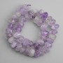 Amethyst Faceted Beads, 13–14 mm diameter, 5×8, 5–9, 5 mm±, thread length 39 cm ±
