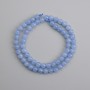 Aquamarine Beads, Smooth Spherical, 6mm Diameter, 37cm Length