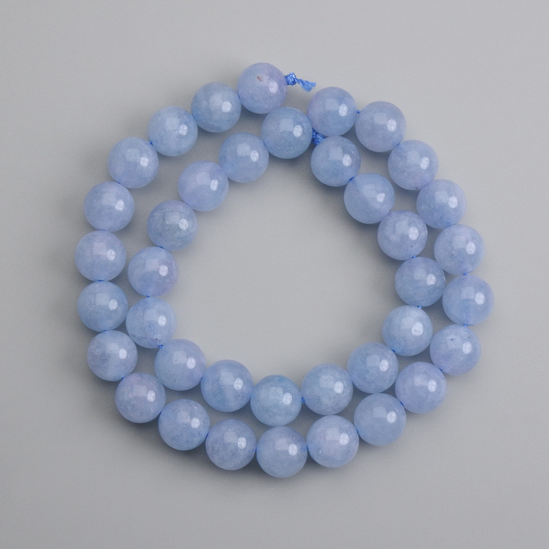 Aquamarine Beads Smooth Round 10mm ±, 38cm ± Length