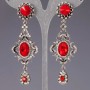 Earrings with crystals "Anthelike" "Chandeliers" "Angelica"