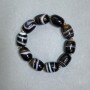Agate Barillo Bracelet 19x15mm+- with metal inserts, length 18cm +- stretch