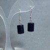 Earrings Aventurine Night of Cairo Cylinders 12×9 mm ±, length 34 mm ±