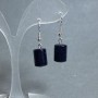 Earrings Aventurine Night of Cairo Cylinders 12×9 mm ±, length 34 mm ±