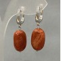 Conical Coral Earrings Oval, diameter 18×11 mm ±, length 35 mm ±