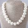 Majorca Sea Pearl Necklace White Pearls, 45 in (±) cm length, 19×16 mm diameter