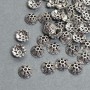 Cap tips for beads, metal color silver, diameter 8×1 mm ± hole 2 mm ± packaging ~40 pcs. +