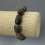 Bracelet Labradorite faceted 17-21×10-14mm +-, length 18cm+- elastic