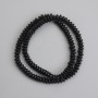 Agate beads smooth rondelle, diameter 6x3mm +/-, length 37cm +/-